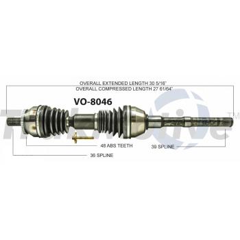 TrakMotive VO8046 CV Axle Shaft product image 1 of 3