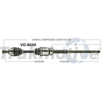 TrakMotive VO8049 CV Axle Shaft product image 1 of 3