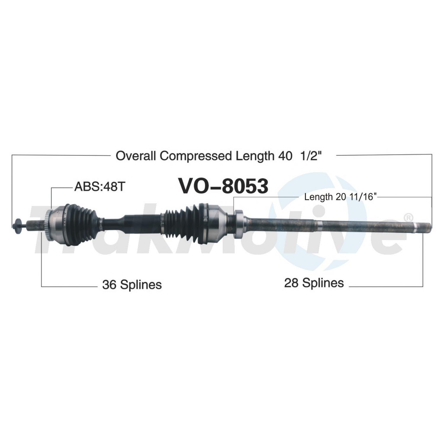 TrakMotive VO8053 - CV Axle Shaft TrakMotive VO8053 CV Axle Shaft product image 1 of 3