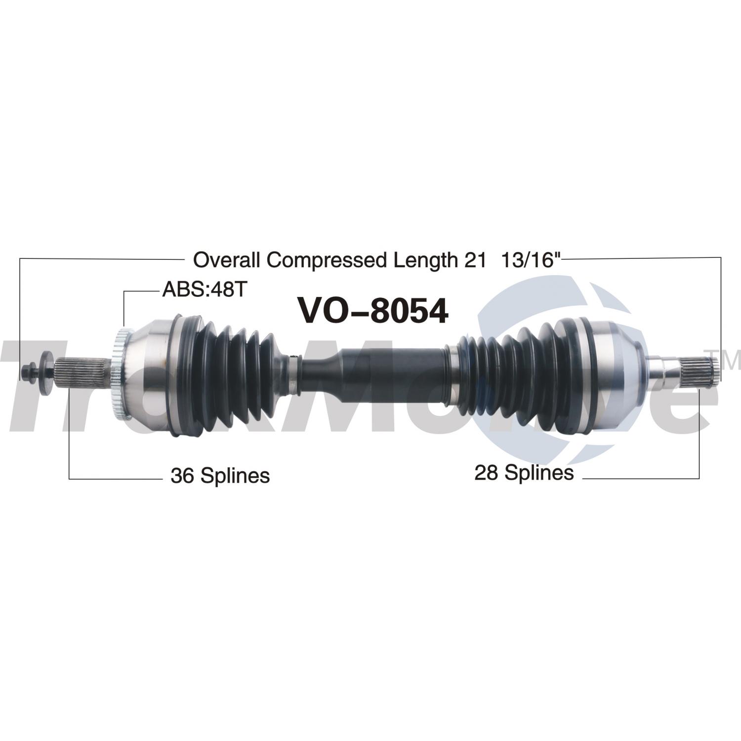 TrakMotive VO8054 - CV Axle Shaft TrakMotive VO8054 CV Axle Shaft product image 1 of 3