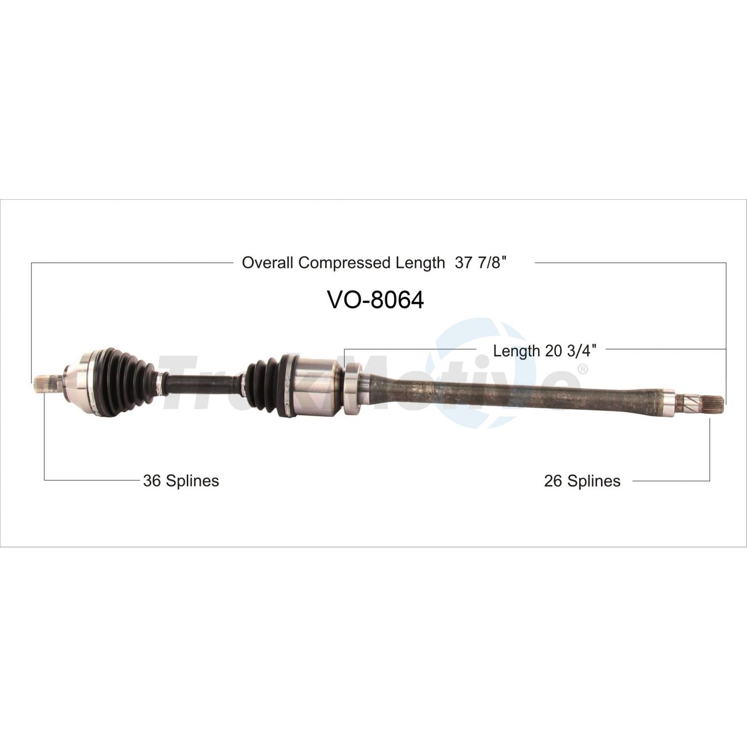 TrakMotive VO8064 - CV Axle Shaft TrakMotive VO8064 CV Axle Shaft product image 1 of 3