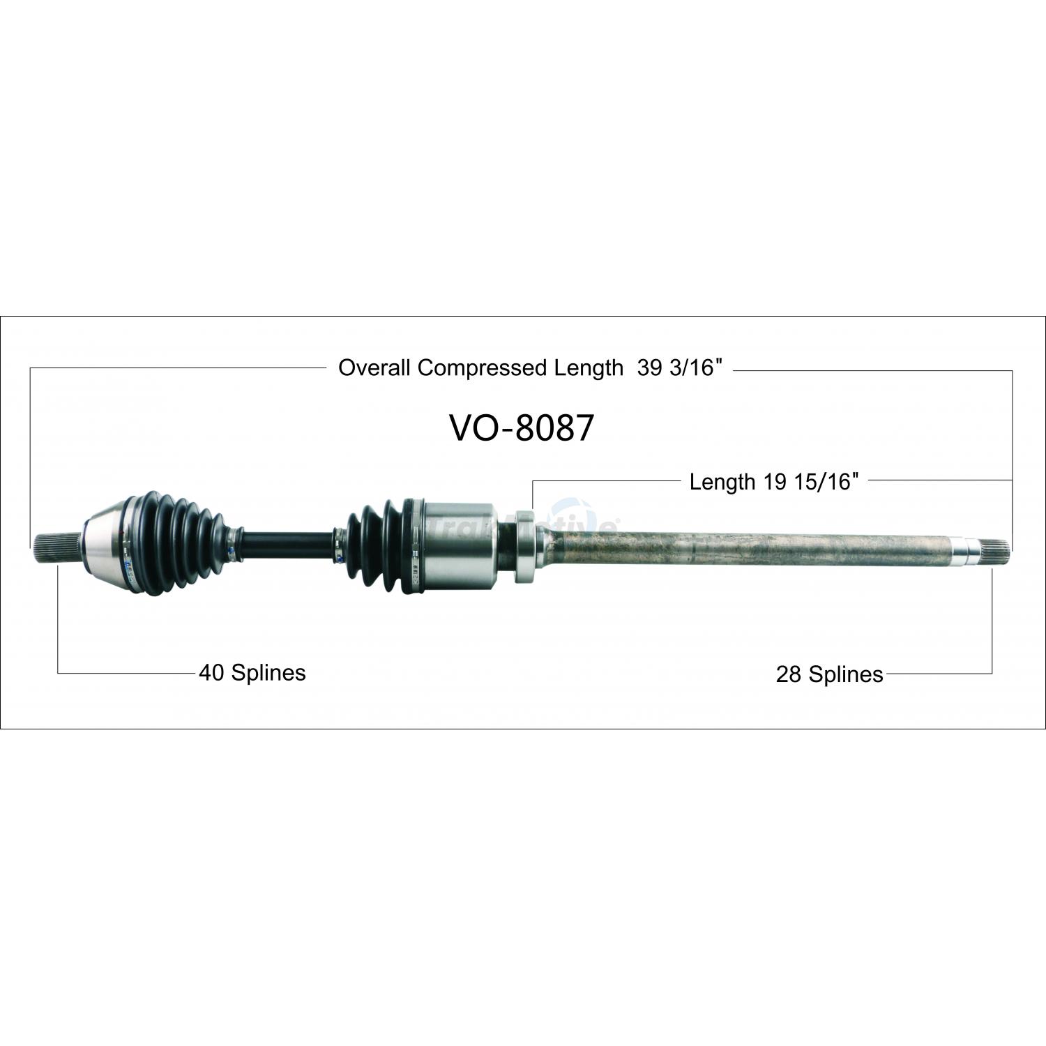 TrakMotive VO8087 - CV Axle Shaft TrakMotive VO8087 CV Axle Shaft product image 1 of 3