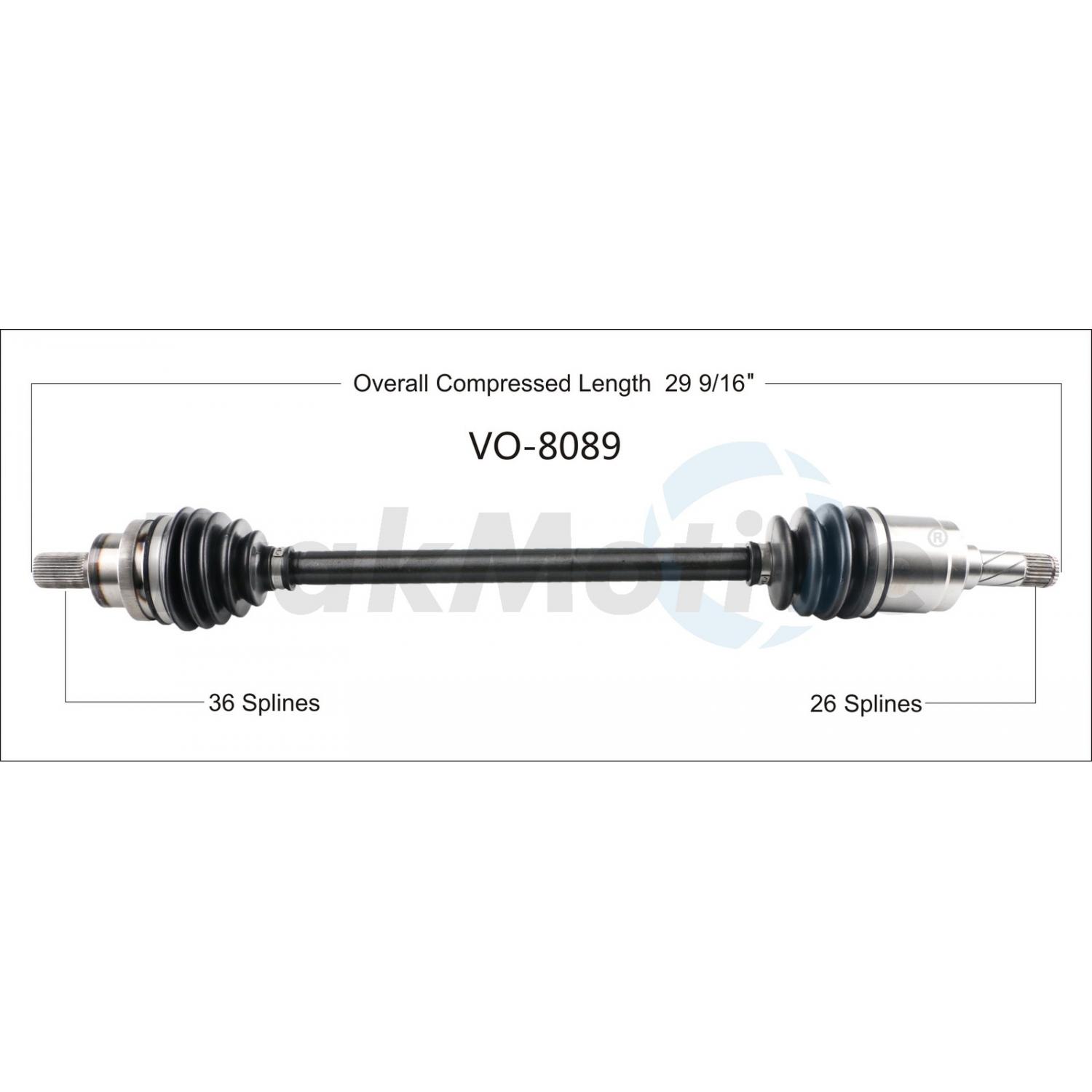 TrakMotive VO8089 CV Axle Shaft product image 1 of 3