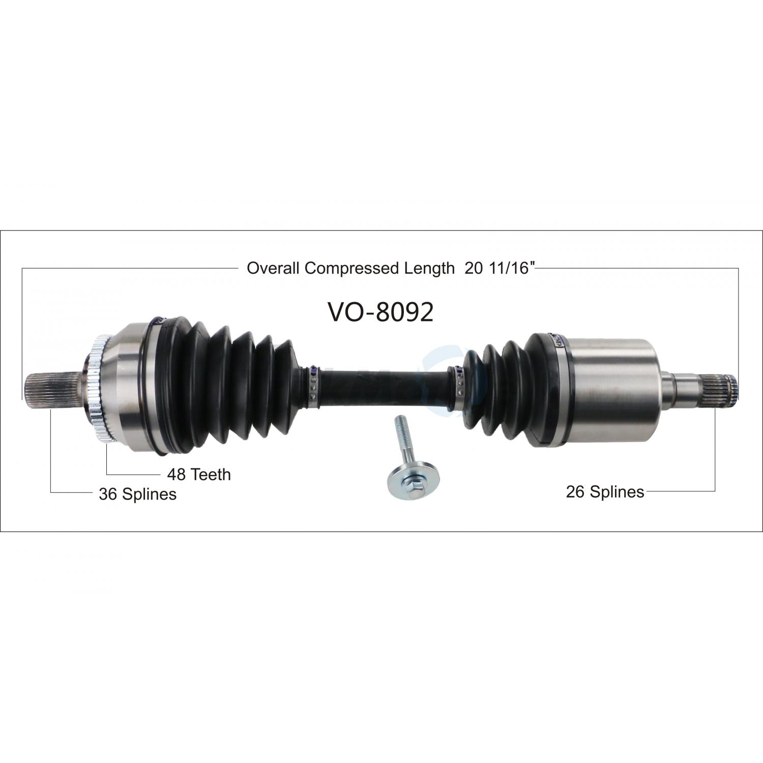 TrakMotive VO8092 - CV Axle Shaft TrakMotive VO8092 CV Axle Shaft product image 1 of 3