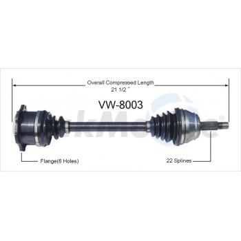 TrakMotive VW8003 CV Axle Shaft product image 1 of 3