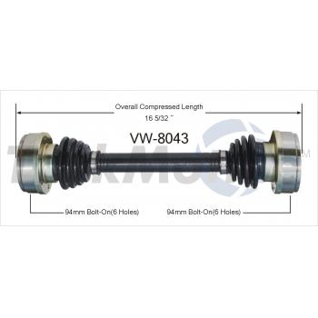 TrakMotive VW8043 CV Axle Shaft product image 1 of 3