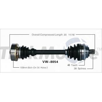 TrakMotive VW8054 CV Axle Shaft product image 1 of 3