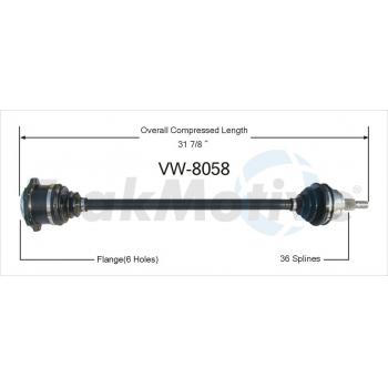 TrakMotive VW8058 CV Axle Shaft product image 1 of 3
