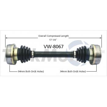 TrakMotive VW8067 CV Axle Shaft product image 1 of 3