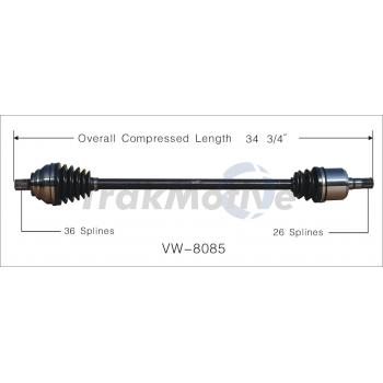 TrakMotive VW8085 CV Axle Shaft product image 1 of 3