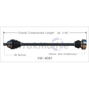 TrakMotive VW8087 CV Axle Shaft product image 1 of 3