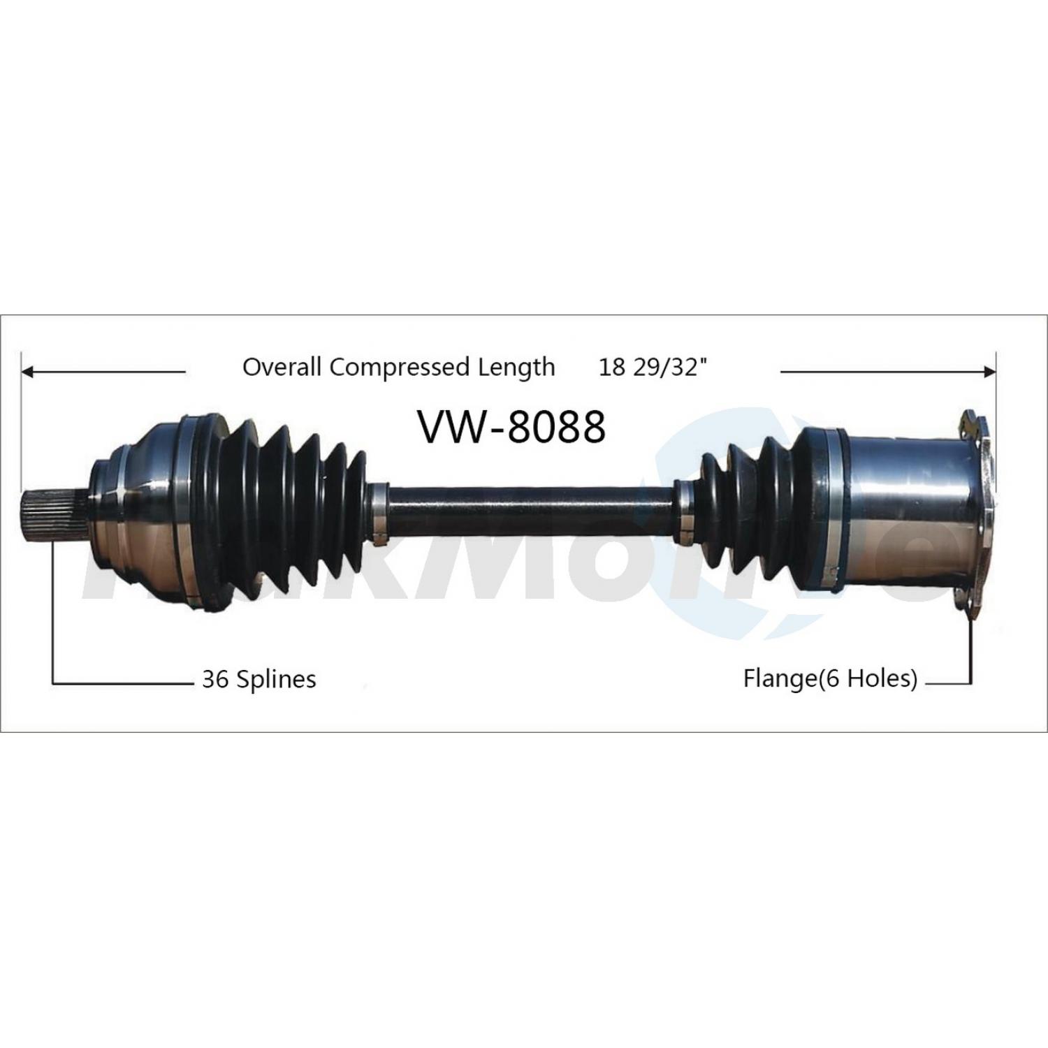 TrakMotive VW8088 - CV Axle Shaft TrakMotive VW8088 CV Axle Shaft product image 1 of 3