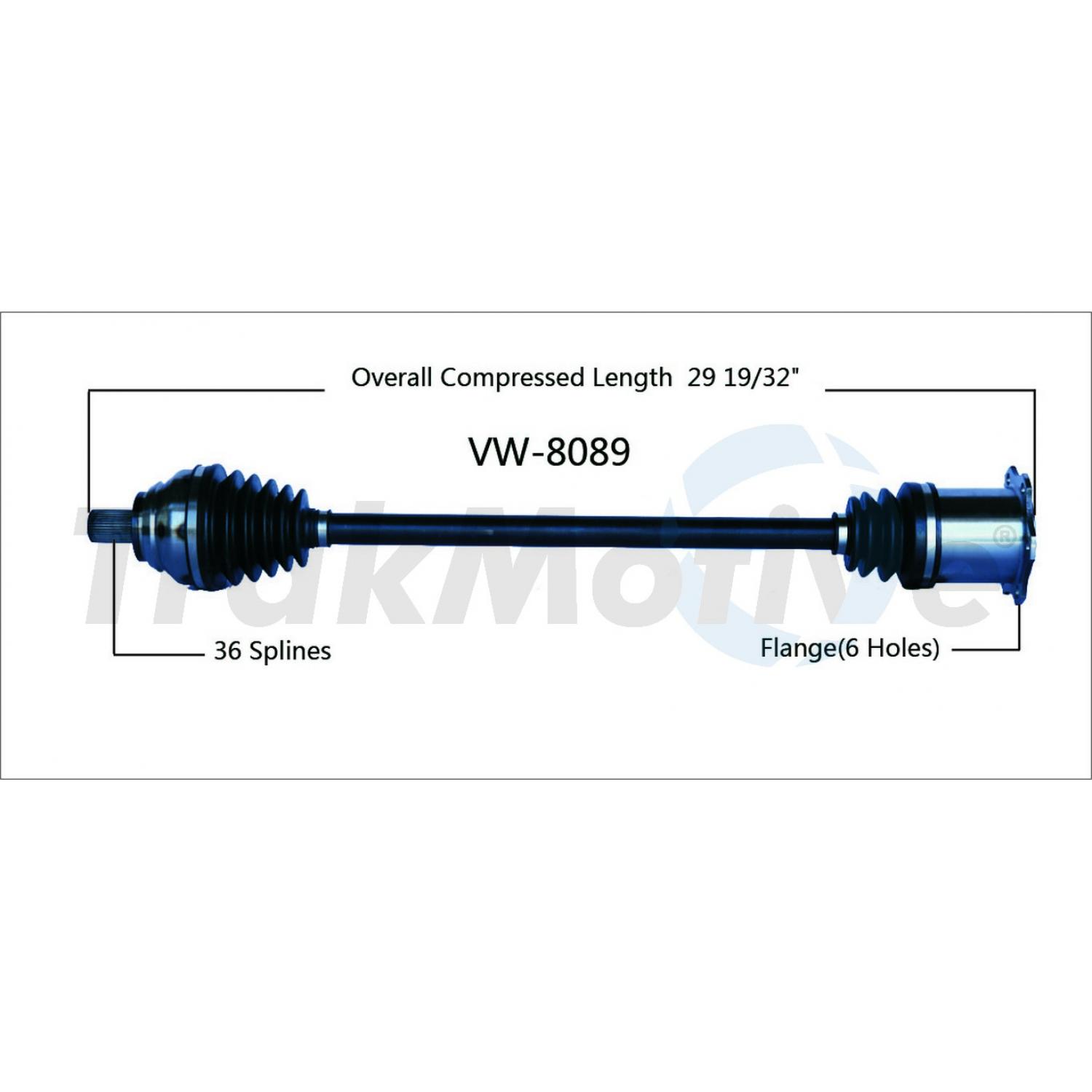TrakMotive VW8089 - CV Axle Shaft TrakMotive VW8089 CV Axle Shaft product image 1 of 3