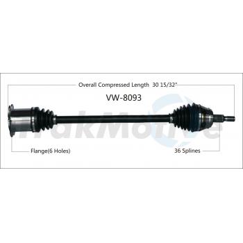 TrakMotive VW8093 - CV Axle Shaft TrakMotive VW8093 CV Axle Shaft product image 1 of 3