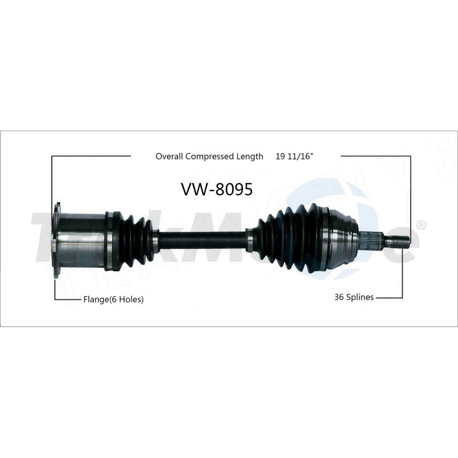 TrakMotive VW8095 - CV Axle Shaft TrakMotive VW8095 CV Axle Shaft product image 1 of 3