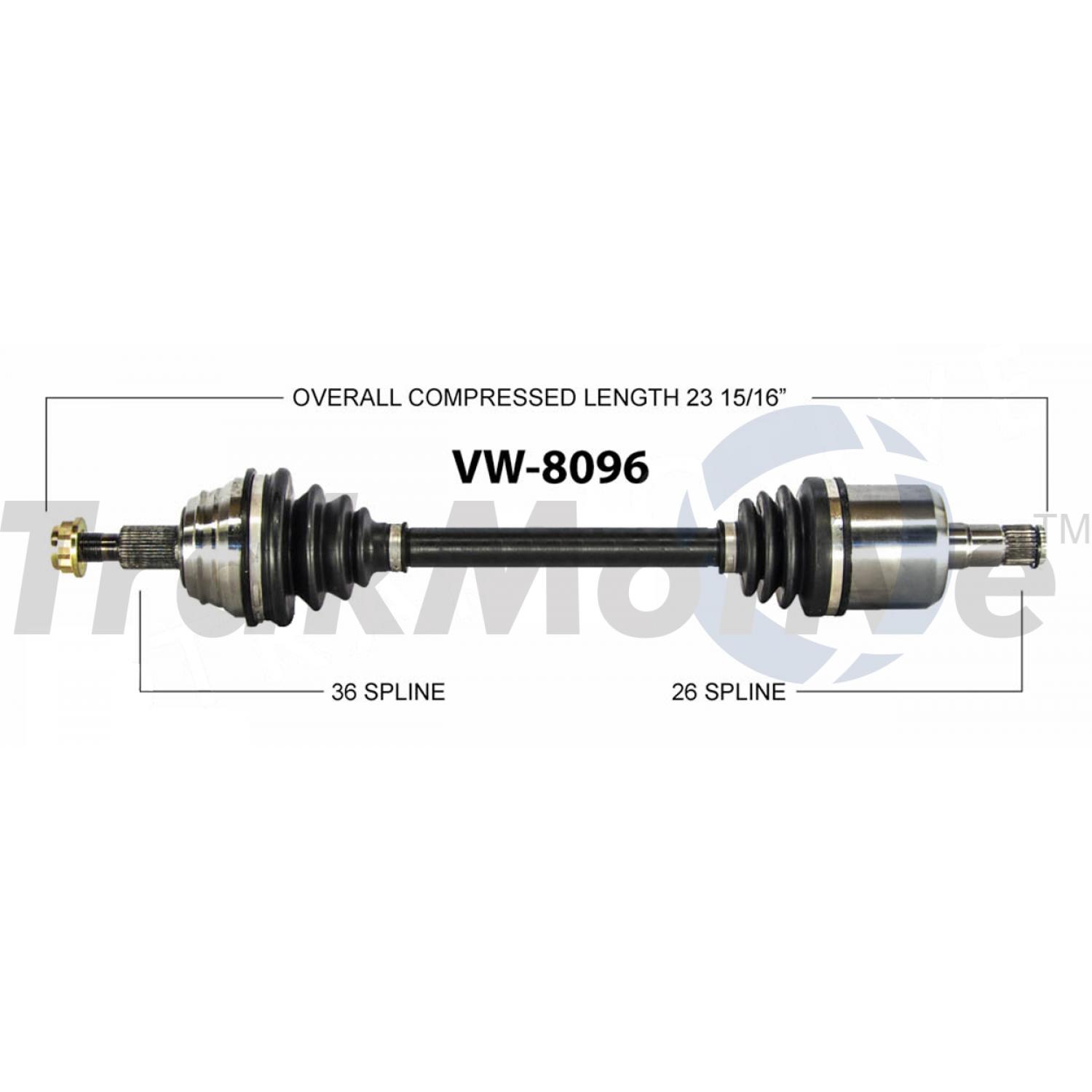 TrakMotive VW8096 - CV Axle Shaft TrakMotive VW8096 CV Axle Shaft product image 1 of 3
