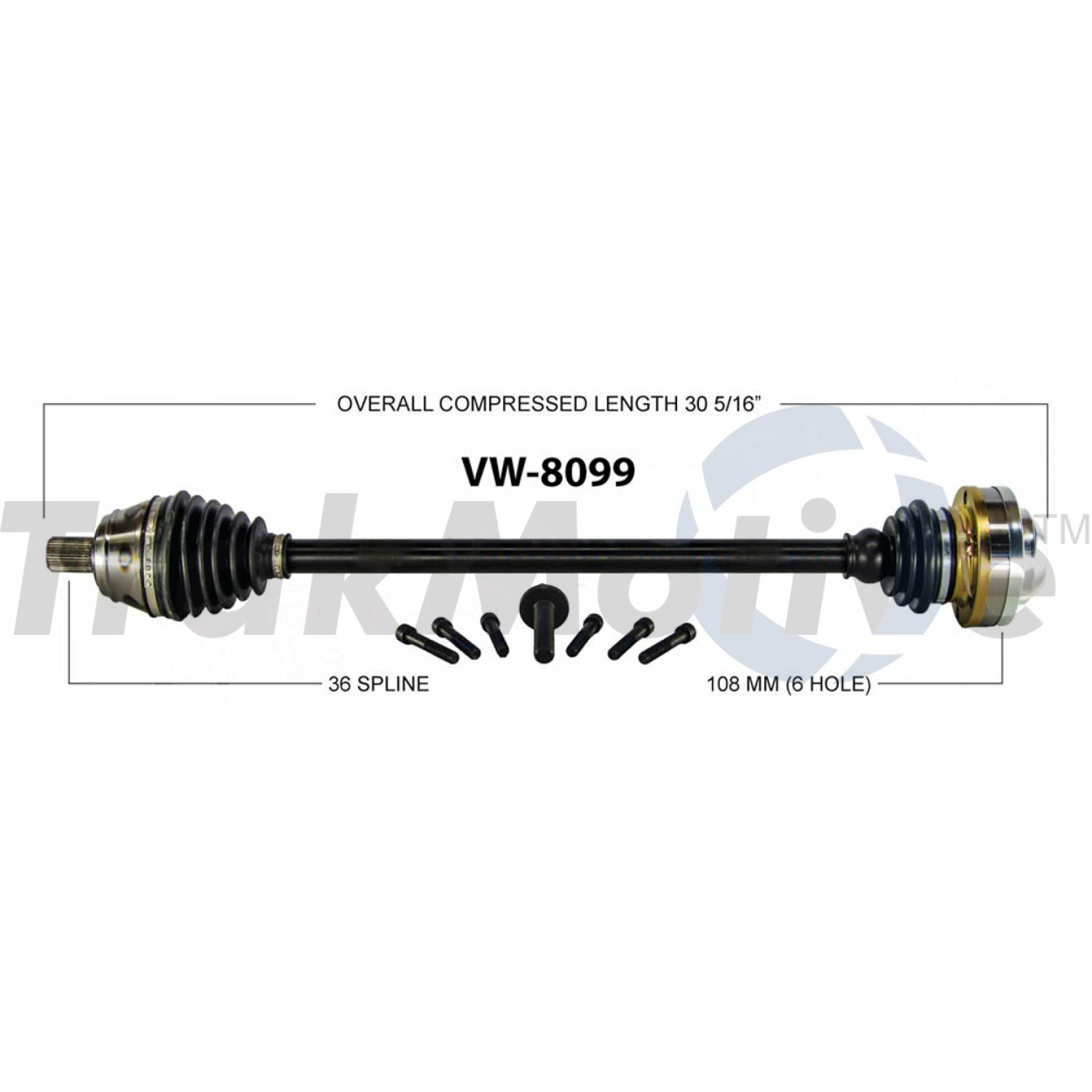 TrakMotive VW8099 - CV Axle Shaft TrakMotive VW8099 CV Axle Shaft product image 1 of 3