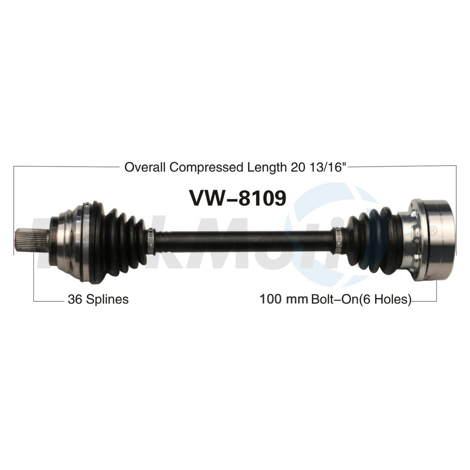 TrakMotive VW8109 - CV Axle Shaft TrakMotive VW8109 CV Axle Shaft product image 1 of 3