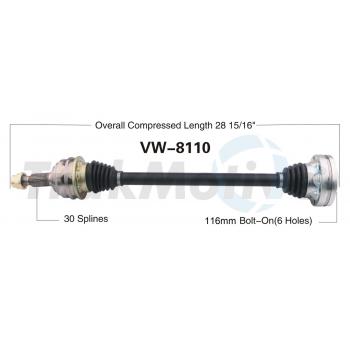 TrakMotive VW8110 - CV Axle Shaft TrakMotive VW8110 CV Axle Shaft product image 1 of 3