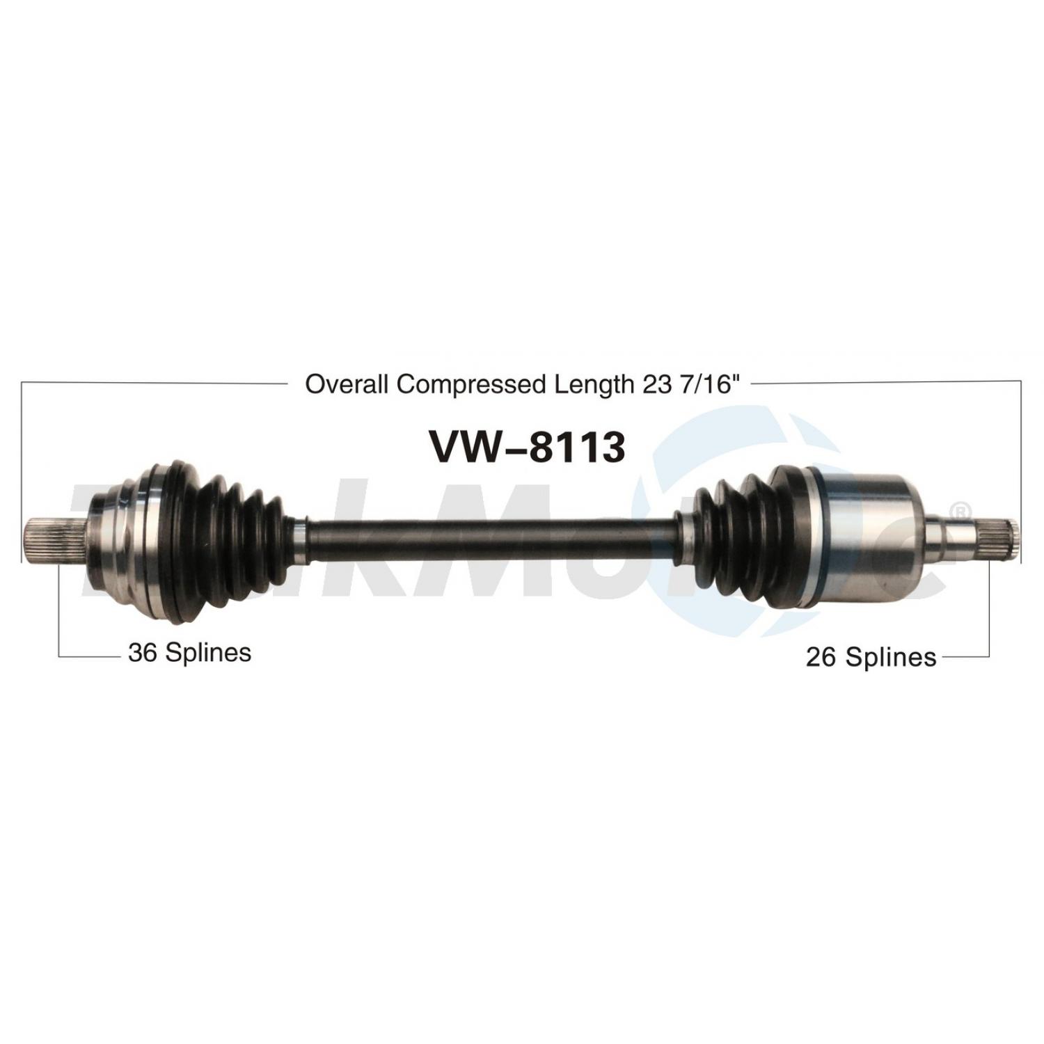 TrakMotive VW8113 - CV Axle Shaft TrakMotive VW8113 CV Axle Shaft product image 1 of 3