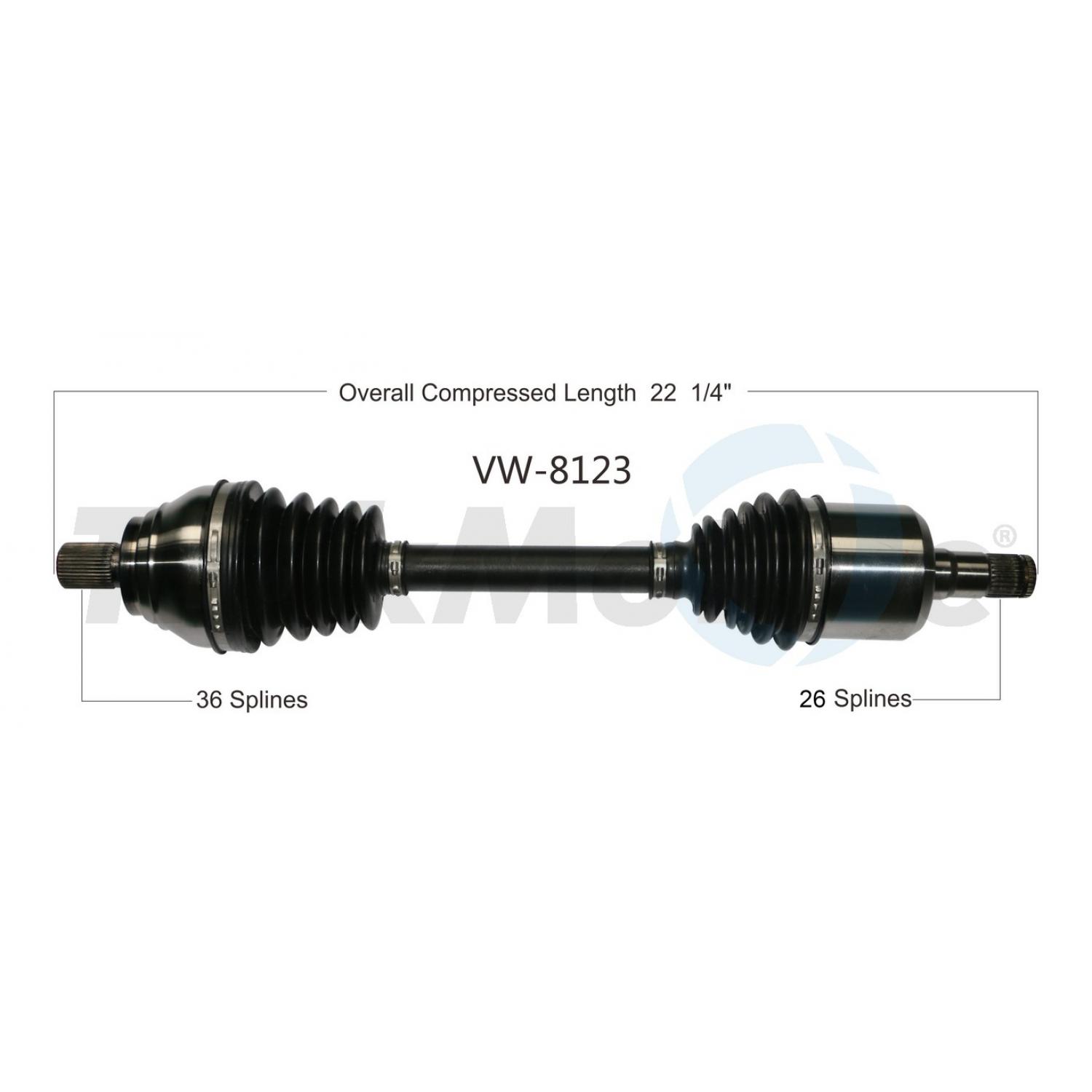 TrakMotive VW8123 - CV Axle Shaft TrakMotive VW8123 CV Axle Shaft product image 1 of 3