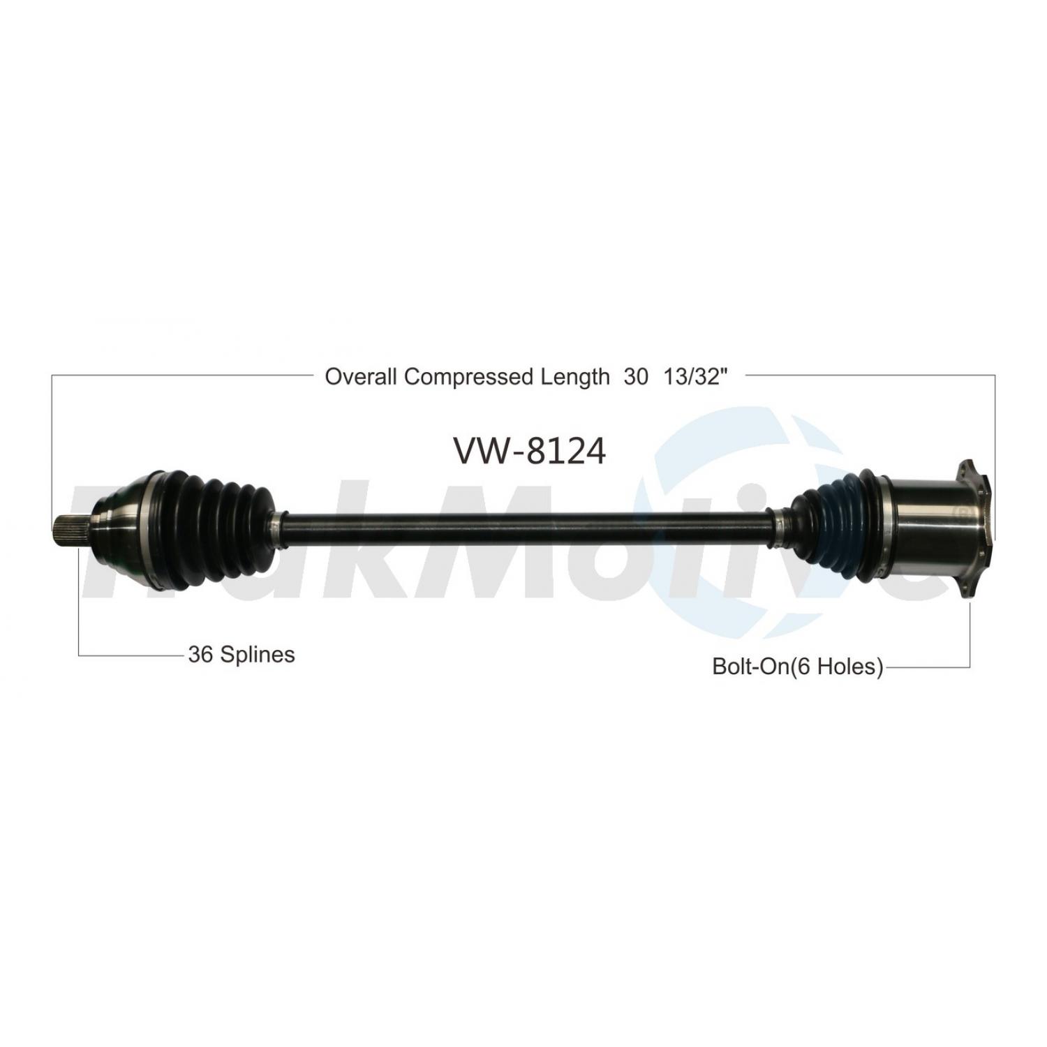 TrakMotive VW8124 - CV Axle Shaft TrakMotive VW8124 CV Axle Shaft product image 1 of 3