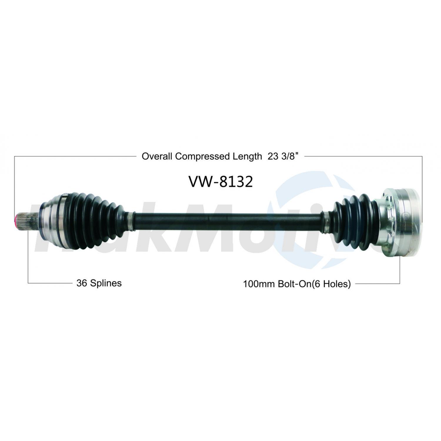 TrakMotive VW8132 CV Axle Shaft product image 1 of 3