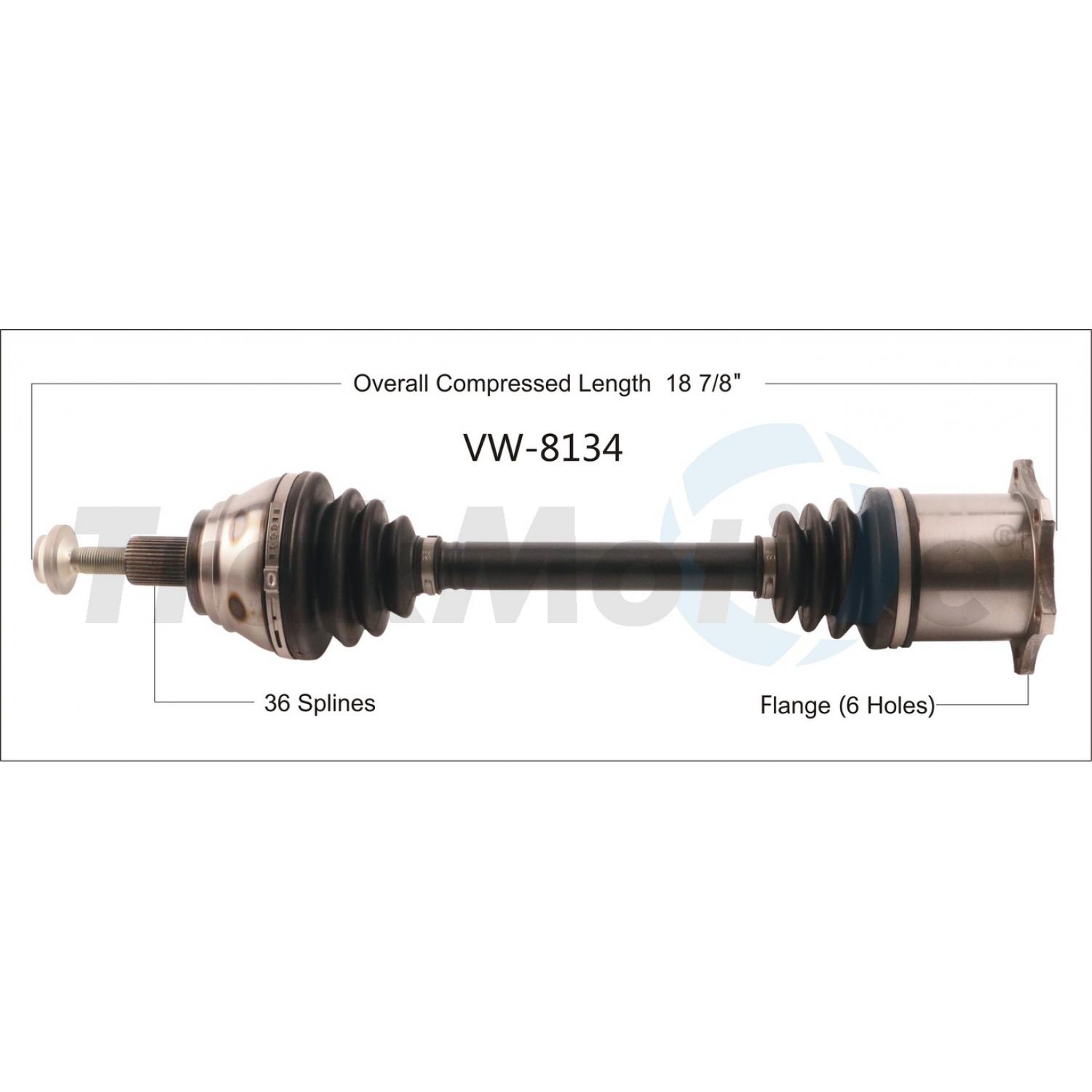 TrakMotive VW8134 - CV Axle Shaft TrakMotive VW8134 CV Axle Shaft product image 1 of 3