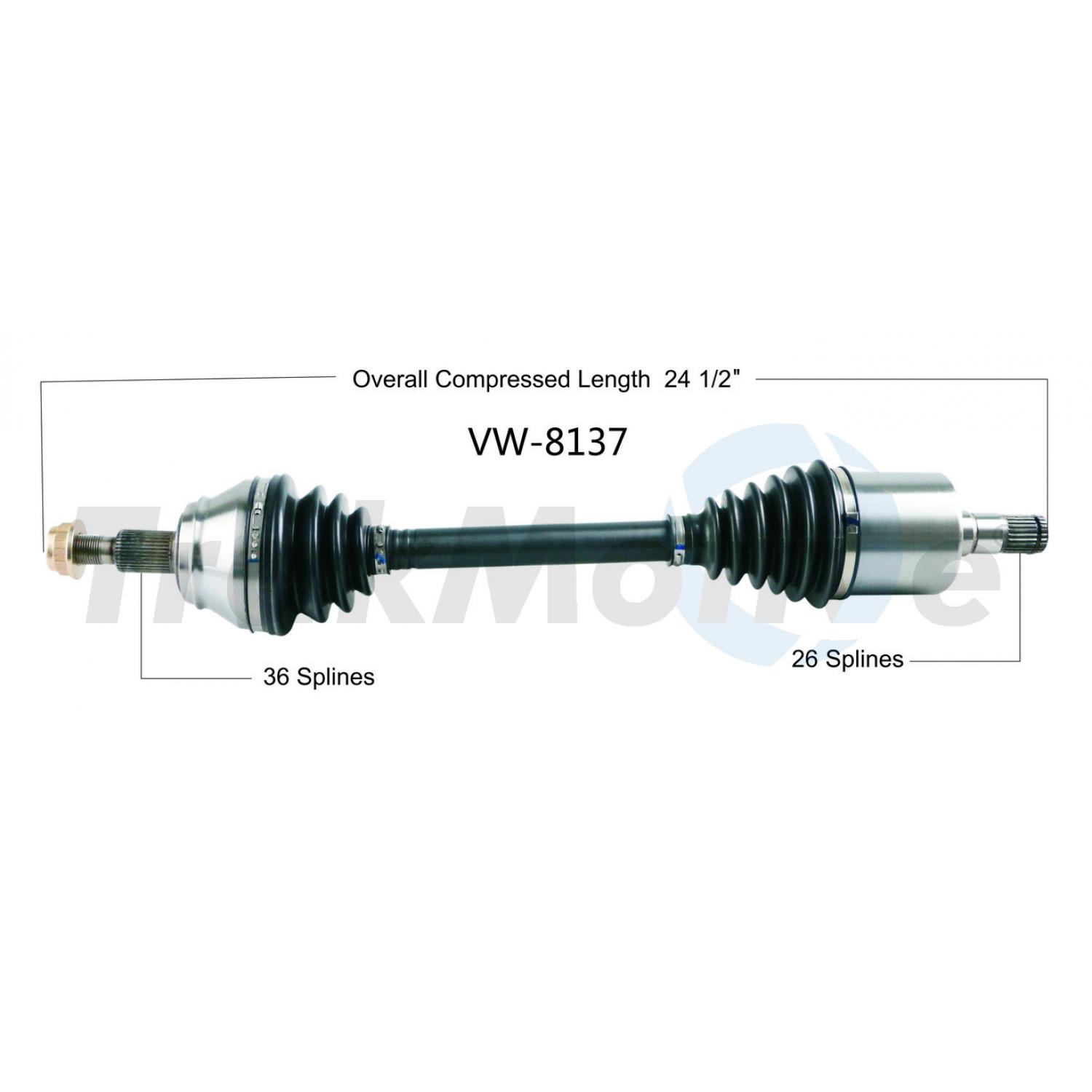 TrakMotive VW8137 - CV Axle Shaft TrakMotive VW8137 CV Axle Shaft product image 1 of 3