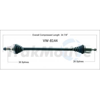 TrakMotive VW8144 CV Axle Shaft product image 1 of 3