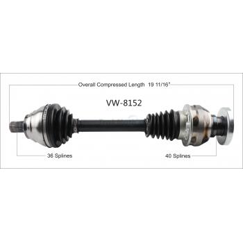 TrakMotive VW8152 - CV Axle Shaft TrakMotive VW8152 CV Axle Shaft product image 1 of 3