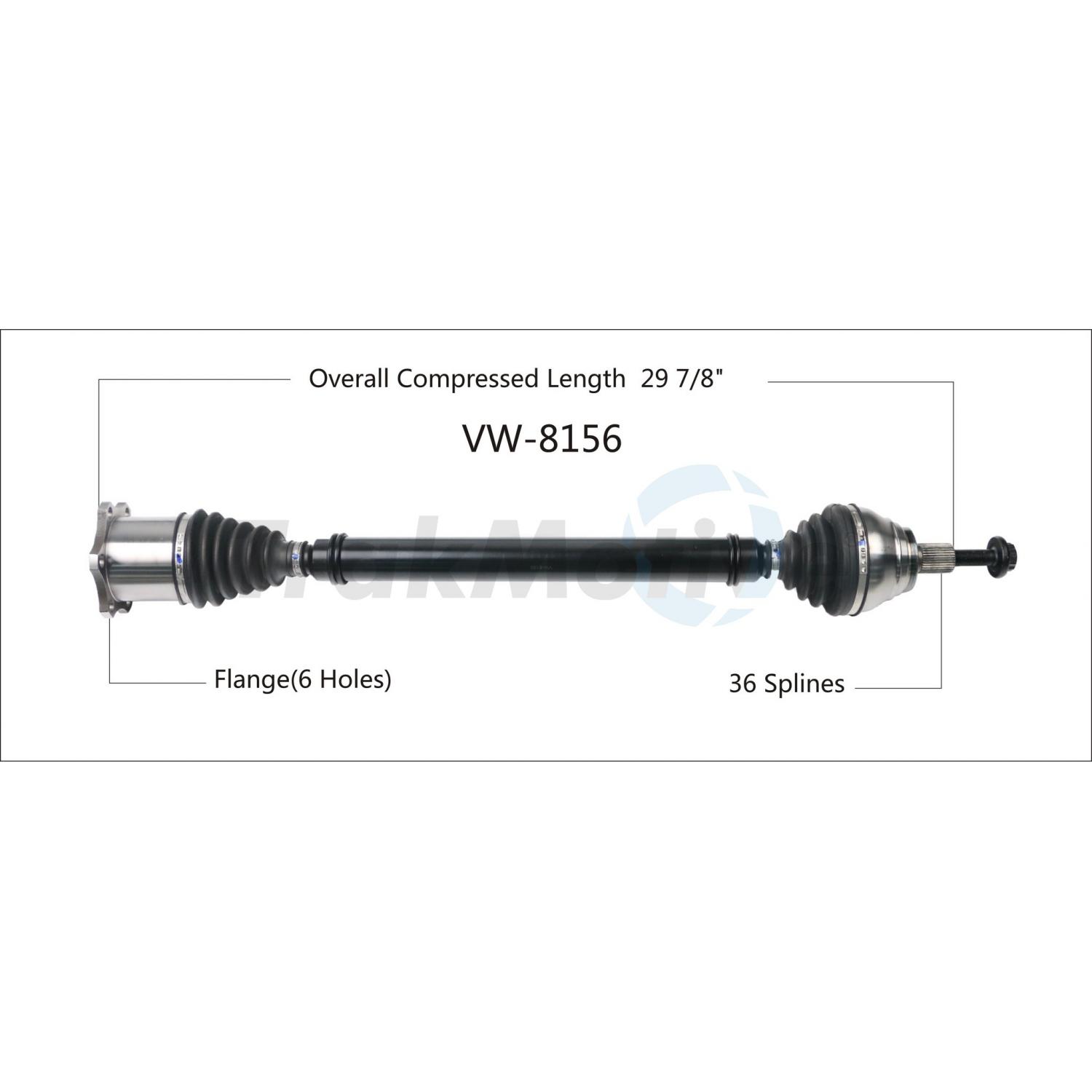 TrakMotive VW8156 - CV Axle Shaft TrakMotive VW8156 CV Axle Shaft product image 1 of 3