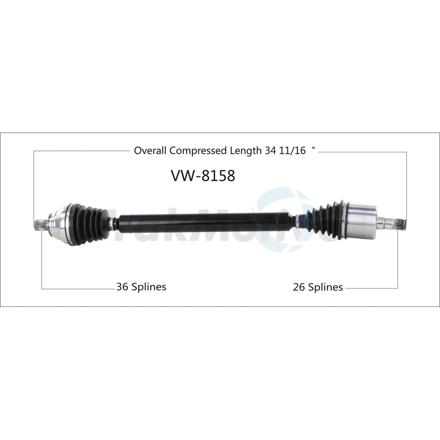 TrakMotive VW8158 - CV Axle Shaft TrakMotive VW8158 CV Axle Shaft product image 1 of 3