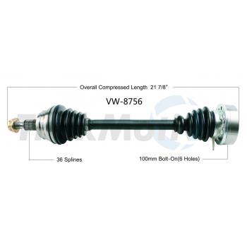 TrakMotive VW8756 - CV Axle Shaft TrakMotive VW8756 CV Axle Shaft product image 1 of 3