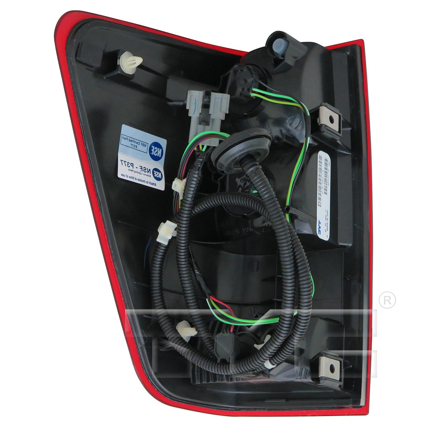 TYC 11599990 Tail Light Assembly product image 2 of 6