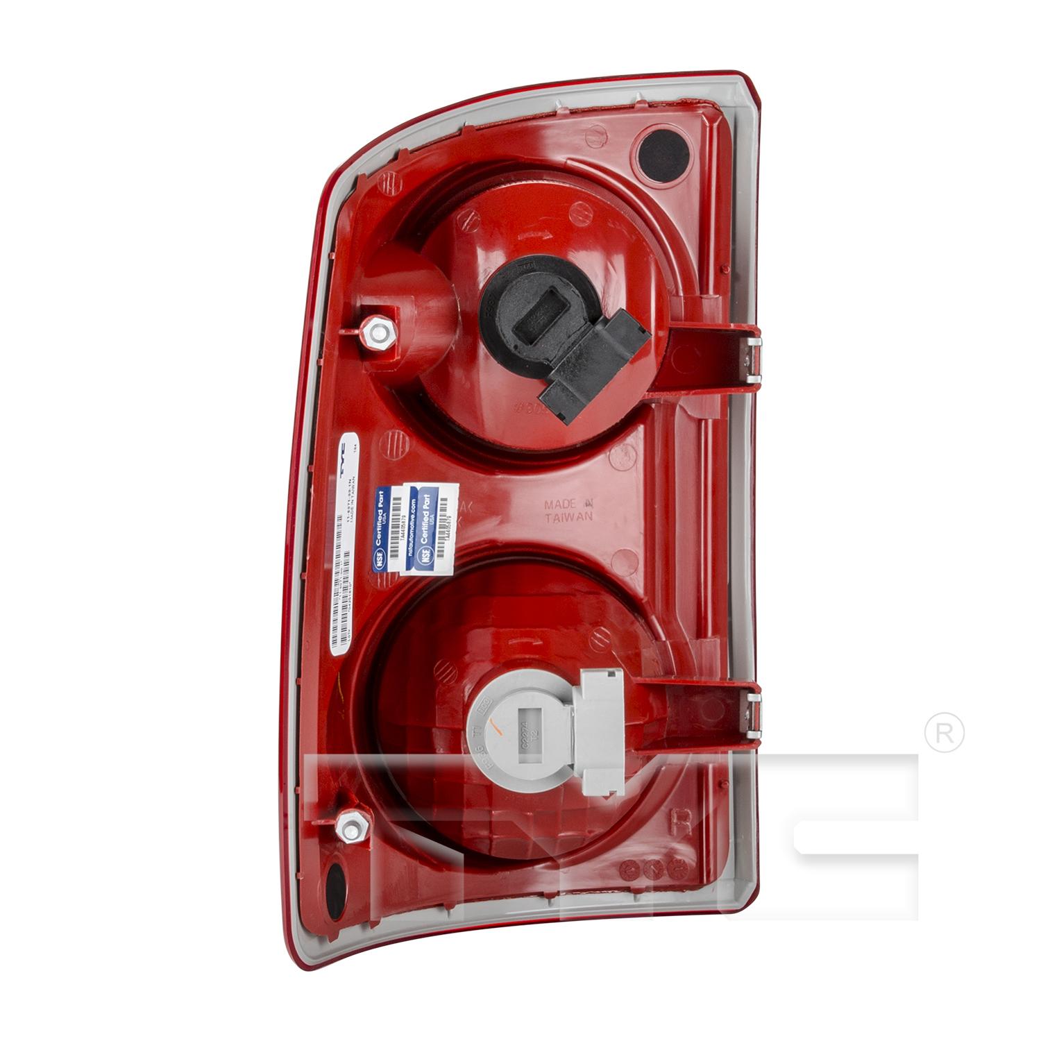 TYC 11607100 Tail Light Assembly product image 2 of 6