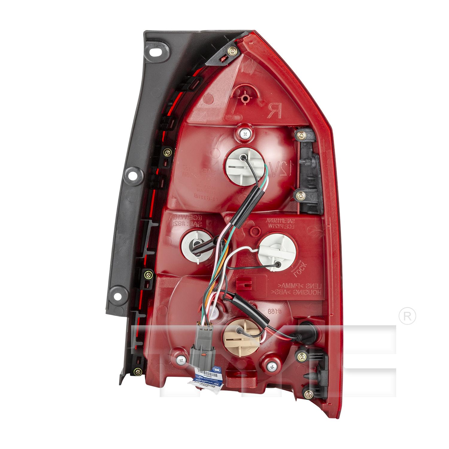 TYC 11611200 Tail Light Assembly product image 2 of 6