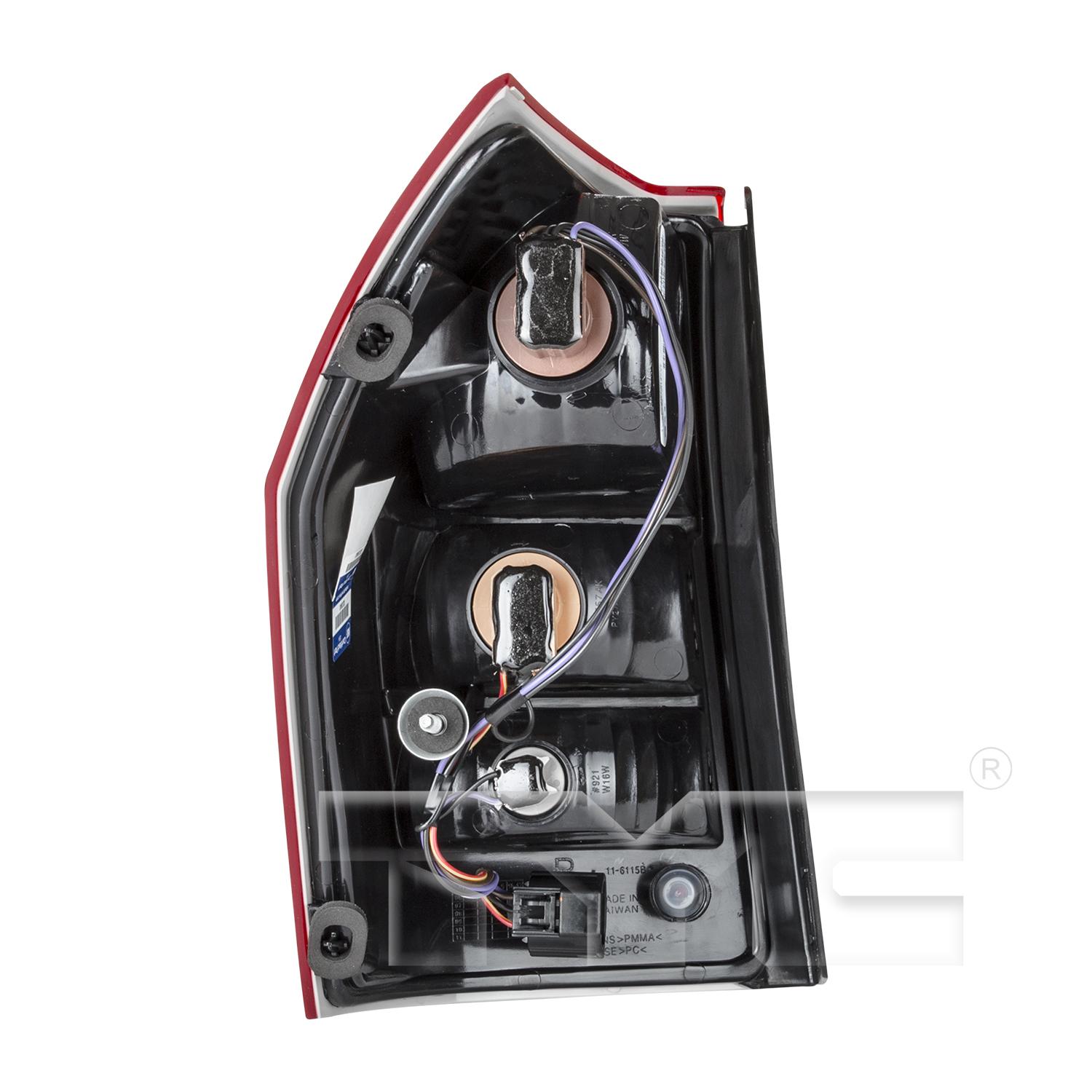 TYC 11611500 Tail Light Assembly product image 2 of 6