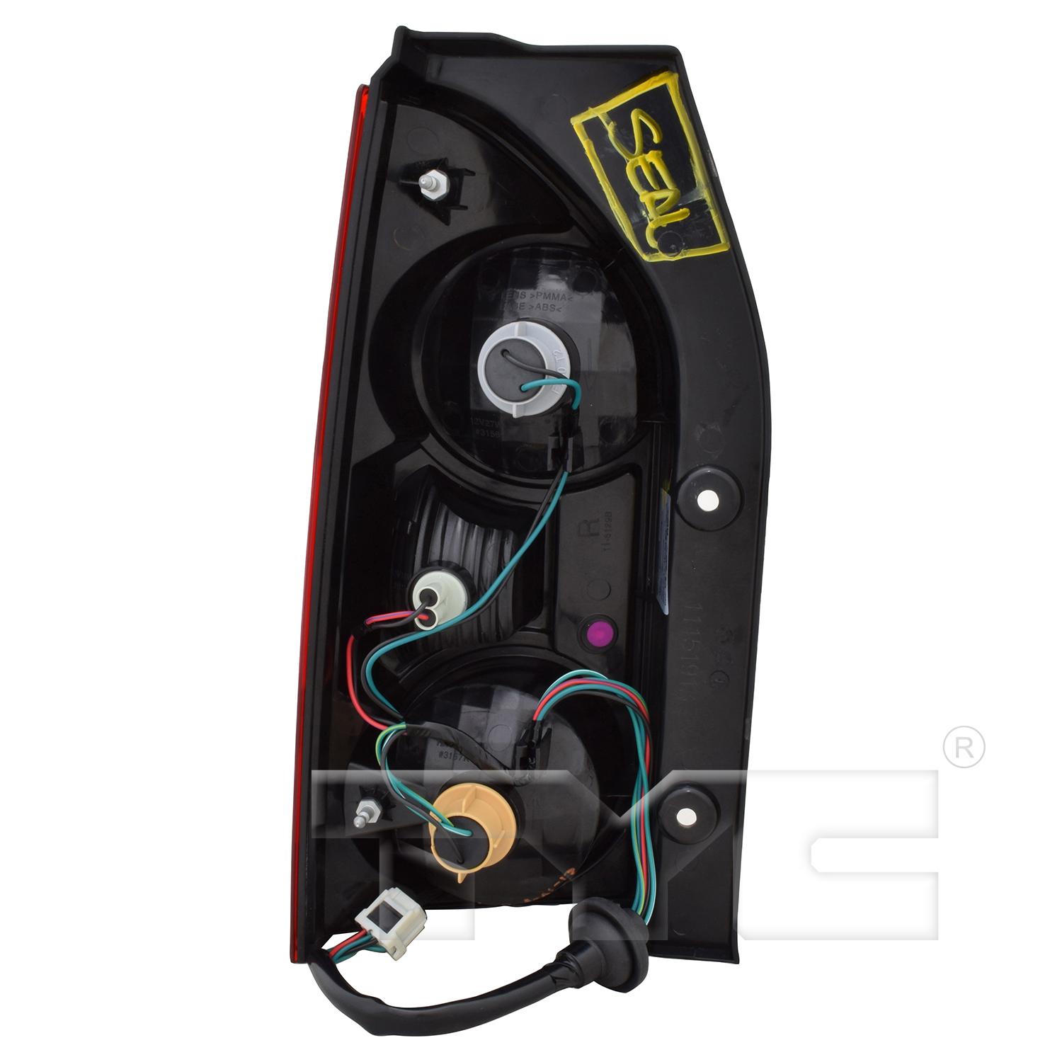 TYC 116129009 Tail Light Assembly product image 2 of 6