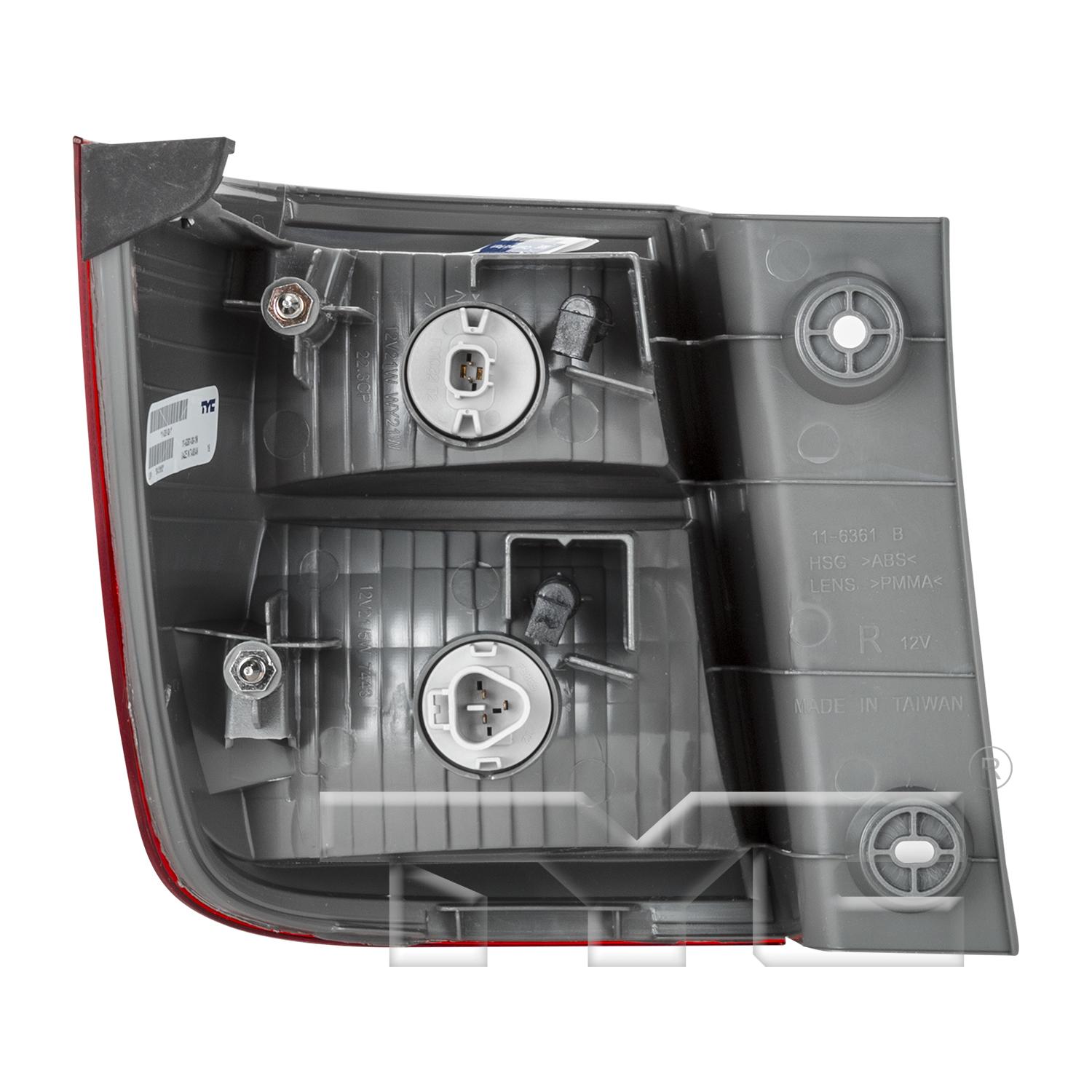 TYC 11636100 Tail Light Assembly product image 2 of 6
