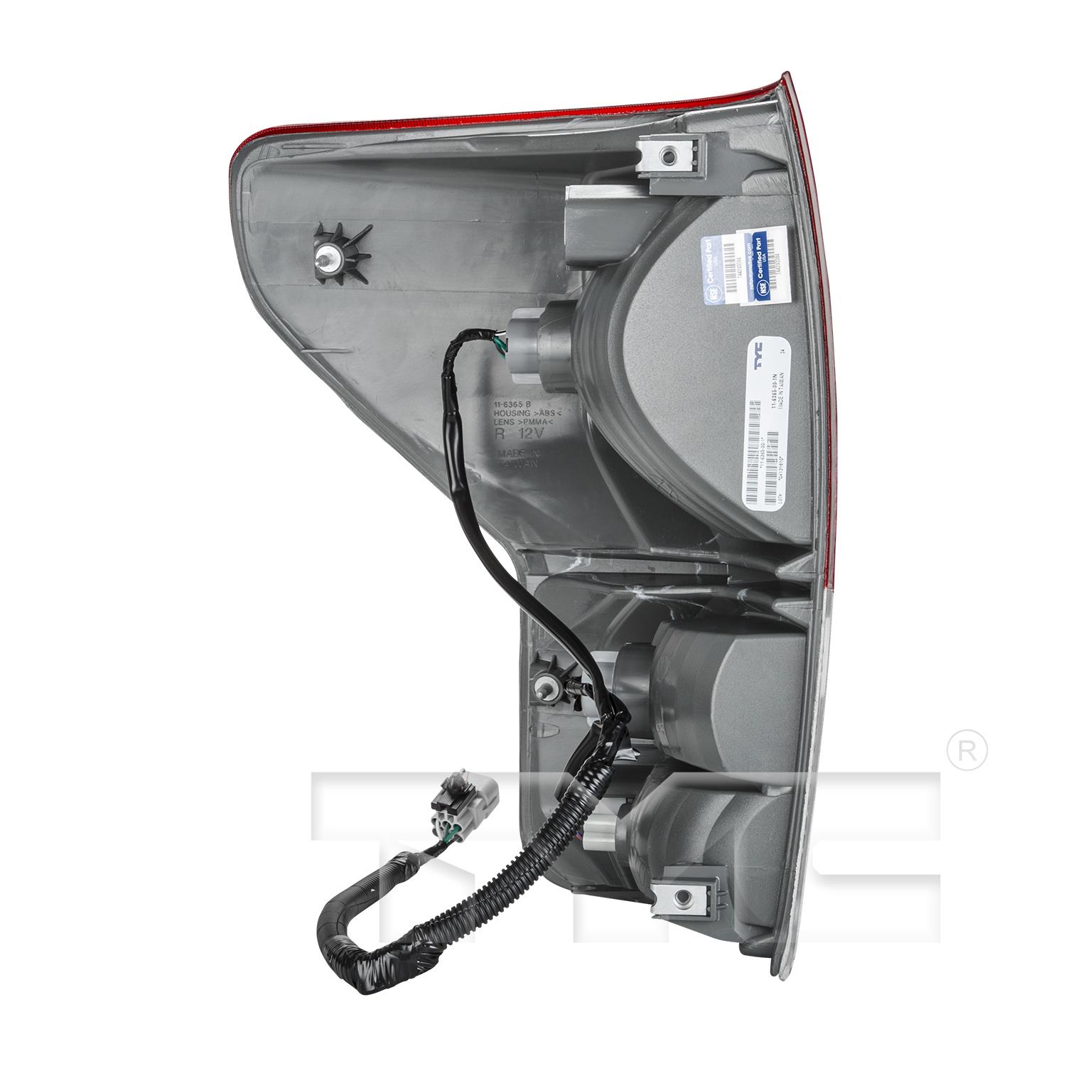 TYC 11636500 Tail Light Assembly product image 2 of 12