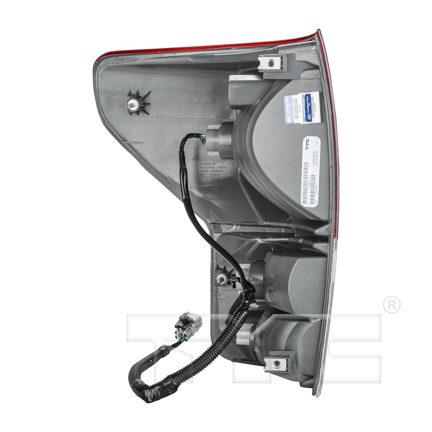 TYC 11636500 Tail Light Assembly product image 7 of 12