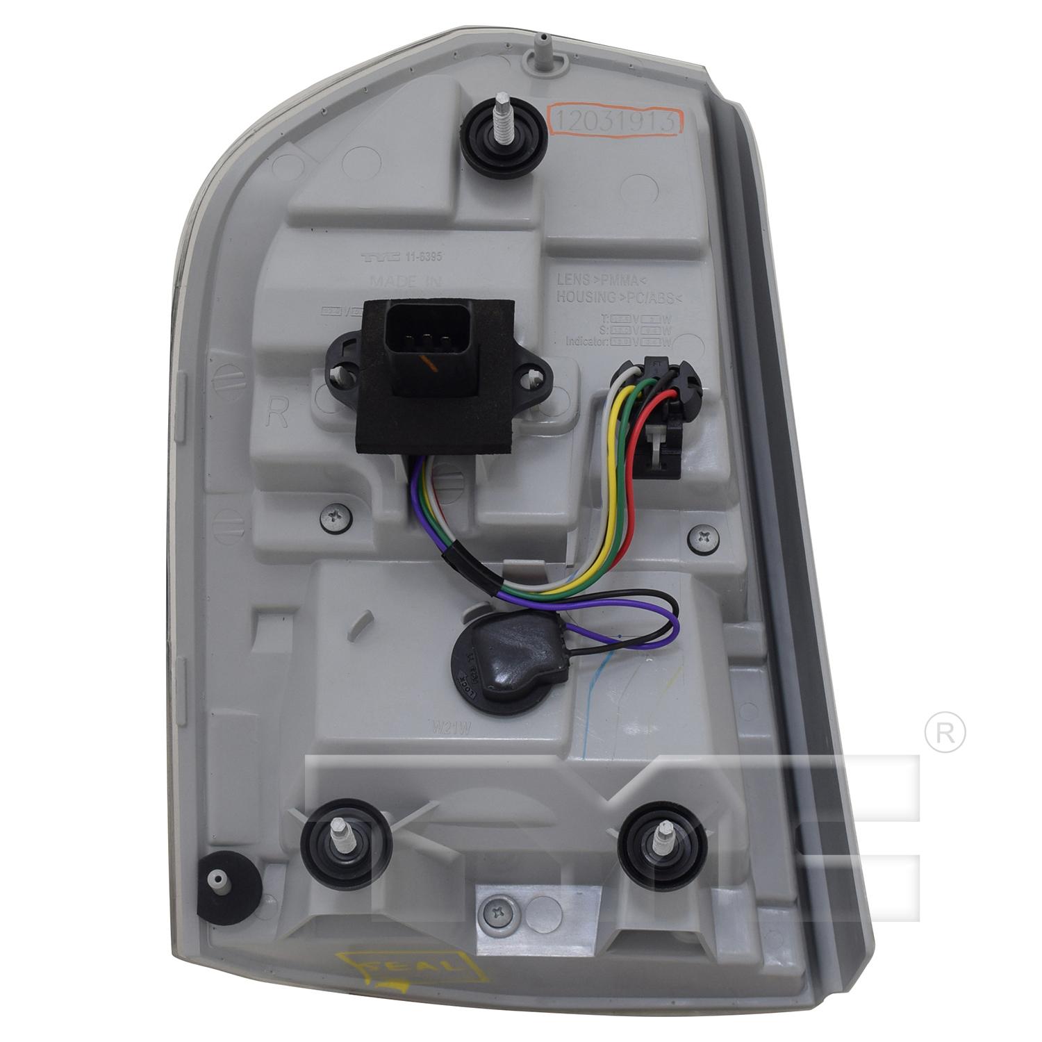 TYC 116395009 Tail Light Assembly product image 2 of 6
