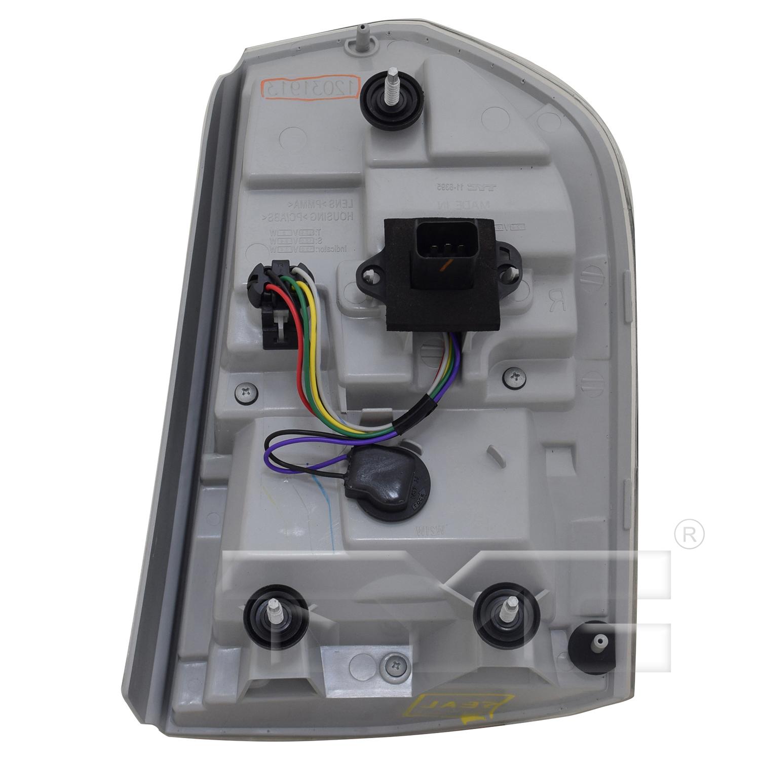 TYC 116396009 Tail Light Assembly product image 2 of 6