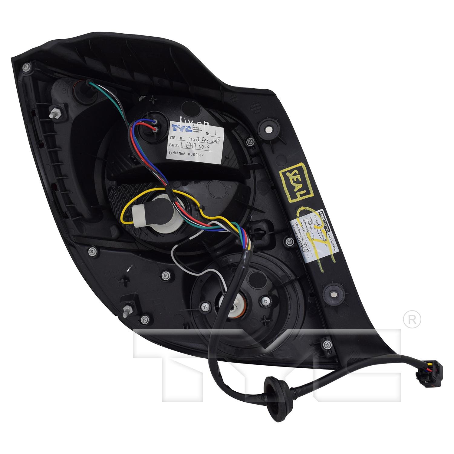 TYC 116417009 Tail Light Assembly product image 2 of 6