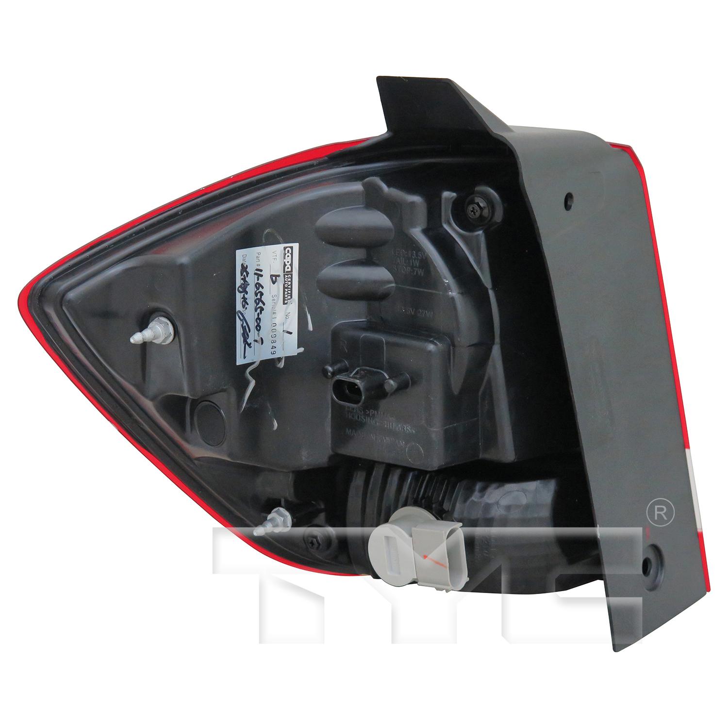 TYC 116565009 Tail Light Assembly product image 2 of 6