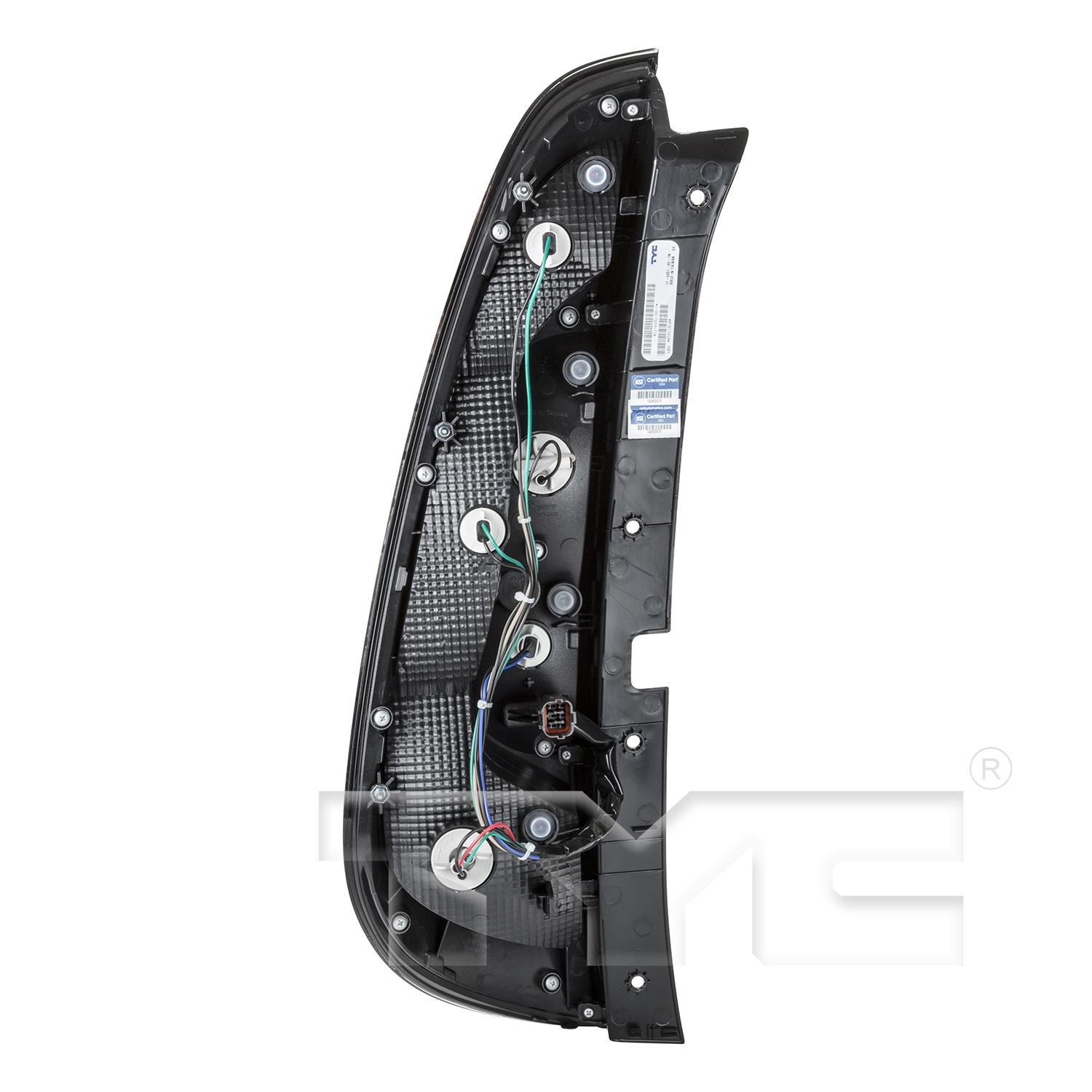 TYC 11665100 Tail Light Assembly product image 2 of 6