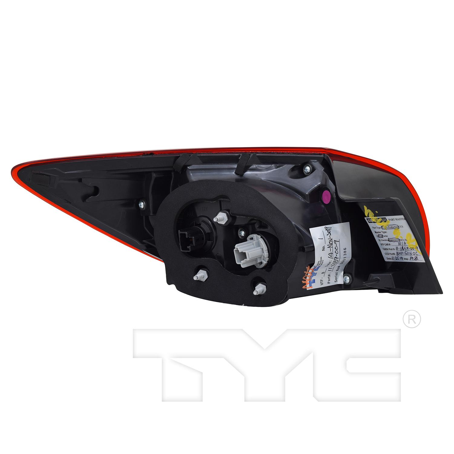 TYC 116659009 Tail Light Assembly product image 2 of 6