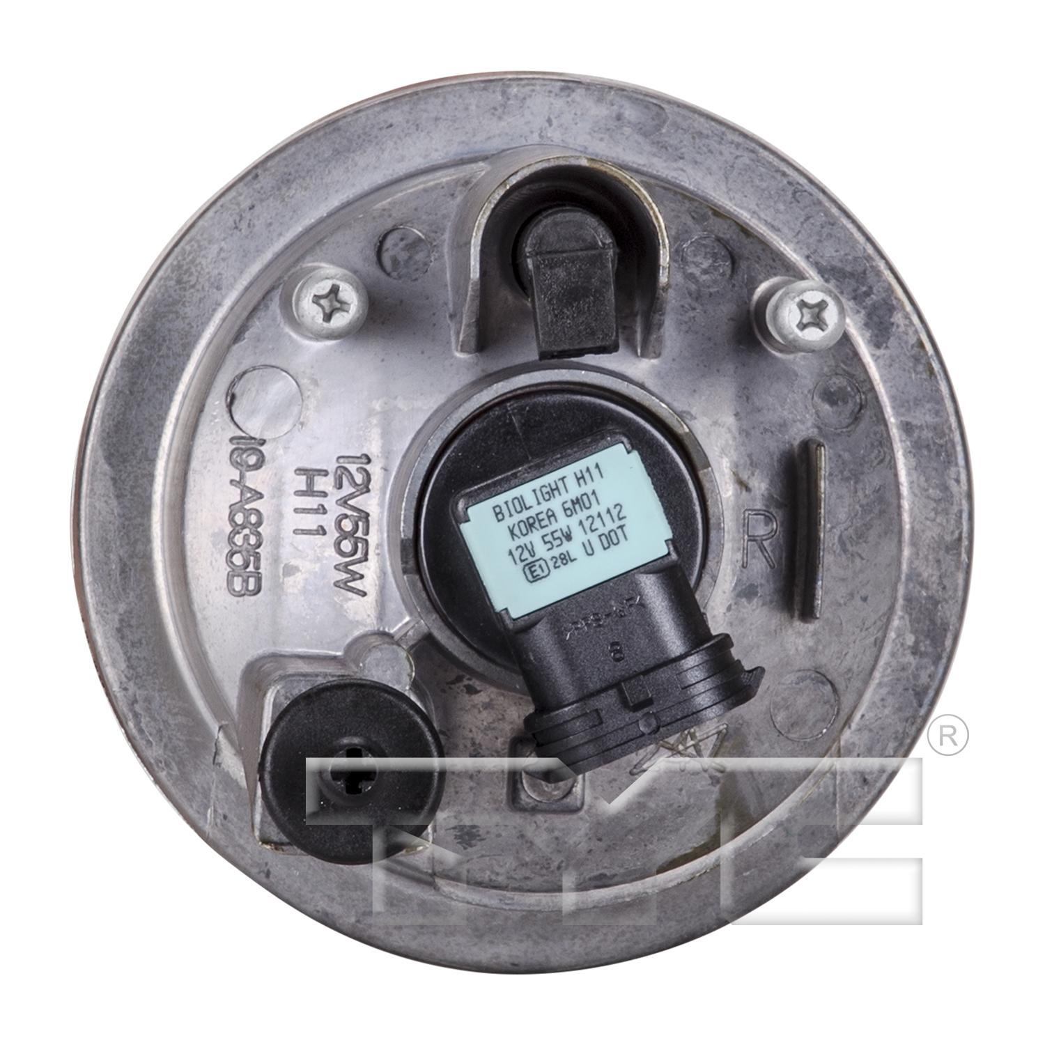 TYC 19083500 Fog Light Assembly product image 2 of 6