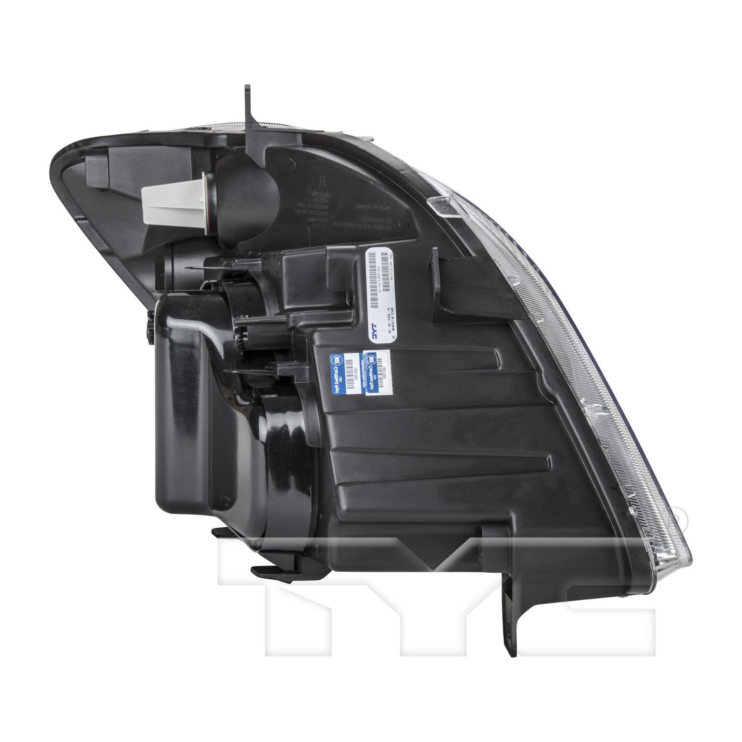 TYC 20097000 Headlight Assembly product image 4 of 6